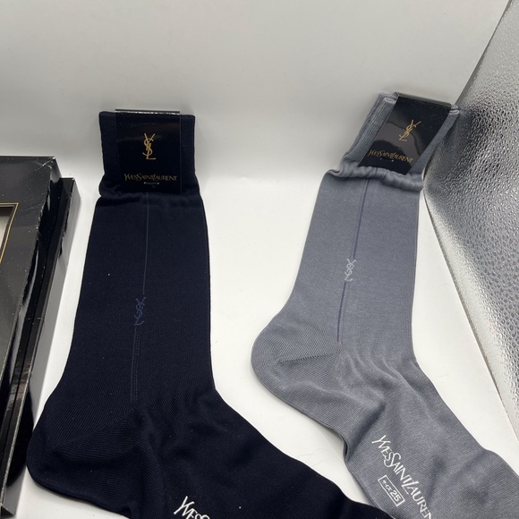 Yves Saint Laurent Black and Gray Sock Set - Picture 1 of 8